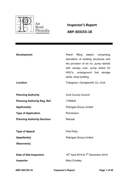 Inspector's Report ABP-303155-18