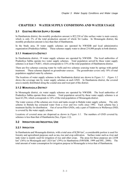 Chapter 3 Water Supply Conditions and Water Usage