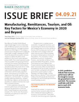 Manufacturing, Remittances, Tourism, and Oil: Key Factors for Mexico's
