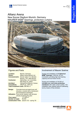 Allianz Arena New Soccer Stadium Munich, Germany MAURER MSM®-Bearings, Protection Curtains