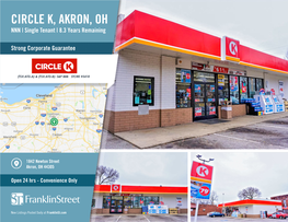 CIRCLE K, AKRON, OH NNN | Single Tenant | 8.3 Years Remaining