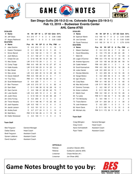 Northern Conference Playoff Teams