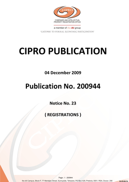 Cipro Publication