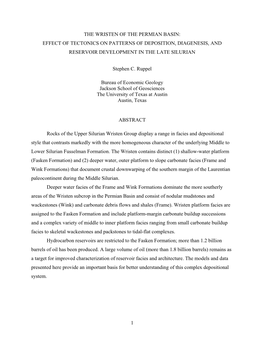 The Wristen of the Permian Basin: Effect of Tectonics on Patterns In