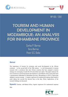 Tourism and Human Development in Mozambique: an Analysis for Inhambane Province