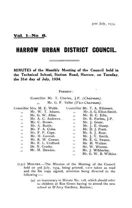 Harrow Urban District Council