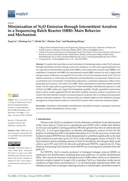 Minimization of N2O Emission Through Intermittent Aeration in a Sequencing Batch Reactor (SBR): Main Behavior and Mechanism