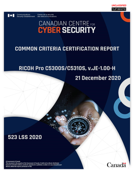 523 Lss 2020 Common Criteria Certification Report Ricoh