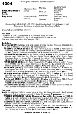 Consigned by Brenda Shortt Bloodstock Montjeu Sadler's