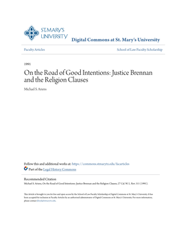 Justice Brennan and the Religion Clauses Michael S