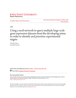 Using a Seed-Network to Query Multiple Large-Scale Gene