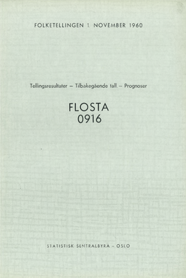 Folketellingen 1. November 1960. 0916 Flosta