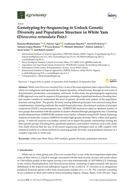 Genotyping-By-Sequencing to Unlock Genetic Diversity and Population Structure in White Yam (Dioscorea Rotundata Poir.)