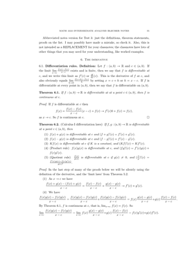 Just the Definitions, Theorem Statements, Proofs On