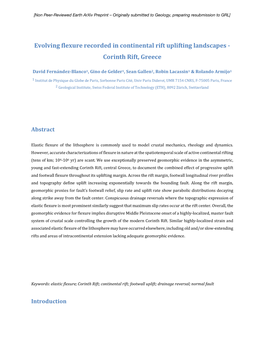 Evolving Flexure Recorded in Continental Rift Uplifting Landscapes - Corinth Rift, Greece