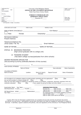 Application Form Undergraduate Foreign.Pdf