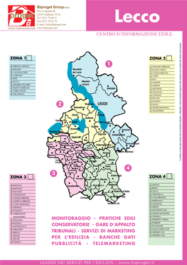 Mappa Cartina Provincia Lecco Con Azzonamenti