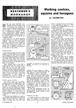 Marking Centres, Squares and Hexagons