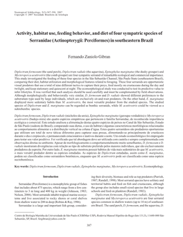 Activity, Habitat Use, Feeding Behavior, and Diet of Four Sympatric Species of Serranidae (Actinopterygii: Perciformes) in Southeastern Brazil