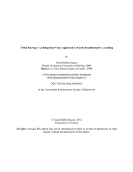 Tribal Journeys: an Integrated Voice Approach Towards Transformative Learning