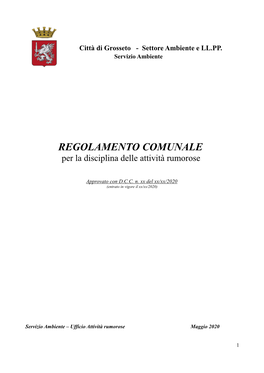 Regolamento Comunale