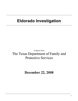 DFPS Eldorado Investigation (December 22, 2008)