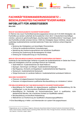 INFOBLATT FÜR ARBEITGEBER März 2020