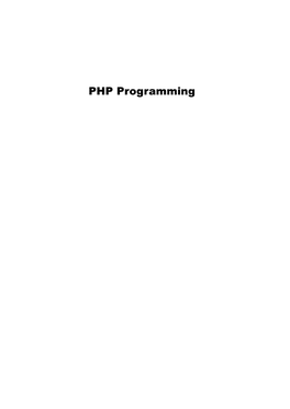PHP Programming.Pdf