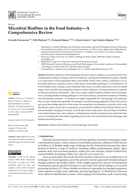 Microbial Biofilms in the Food Industry—A Comprehensive Review