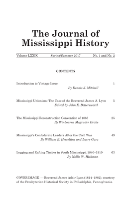 The Journal of Mississippi History