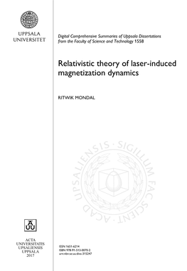 Relativistic Theory of Laser-Induced Magnetization Dynamics