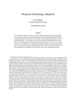 Financial Technology Adoption