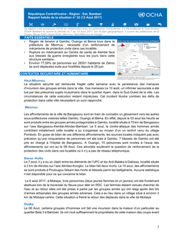 1 FAITS ESSENTIELS • Regain De Tension À Gambo, Ouango Et Bema