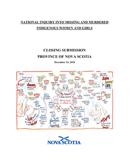 CLOSING SUBMISSION PROVINCE of NOVA SCOTIA December 14, 2018