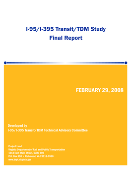 I-95 395 Transit-TDM Study