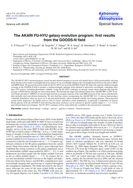 The AKARI FU-HYU Galaxy Evolution Program: First Results from The