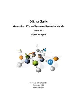 CORINA Classic Program Manual