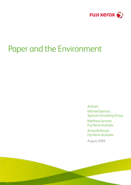 Paper and the Environment