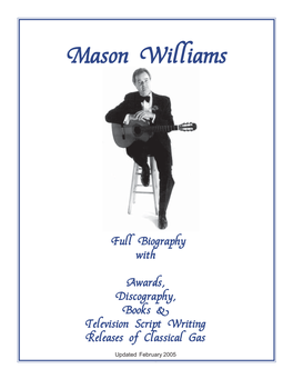 Classical Gas Recordings and Releases Releases of “Classical Gas” by Mason Williams