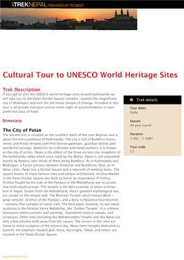 Cultural Tour to UNESCO World Heritage Sites