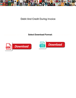 Debit and Credit During Invoice