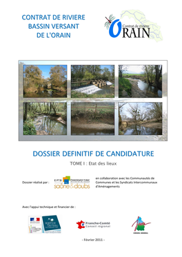 Contrat De Riviere Bassin Versant De L'orain