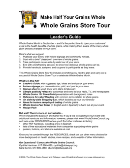 Whole Grains Store Tour