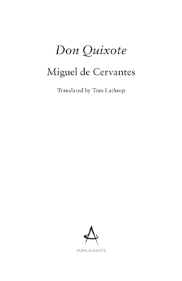 Don Quixote Miguel De Cervantes