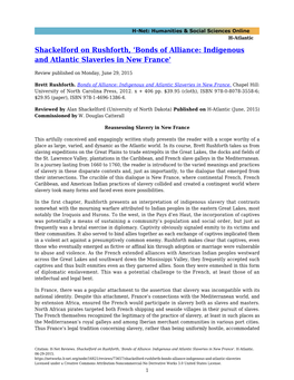 Shackelford on Rushforth, 'Bonds of Alliance: Indigenous and Atlantic Slaveries in New France'