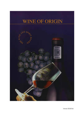 2012 Wine of Origin Booklet