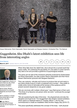 The National | Guggenheim Abu Dhabi's Latest Exhibition Sees Life