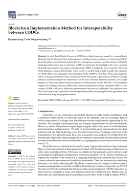 Blockchain Implementation Method for Interoperability Between Cbdcs