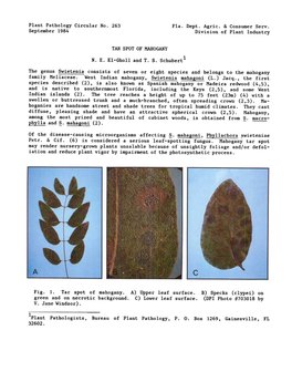 Plant Pathology Circular N0.263 September 1984