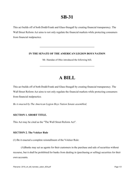 The Wall Street Reform Act Aims to Not Only Regulate the Financial Markets While Protecting Consumers from Financial Malpractice